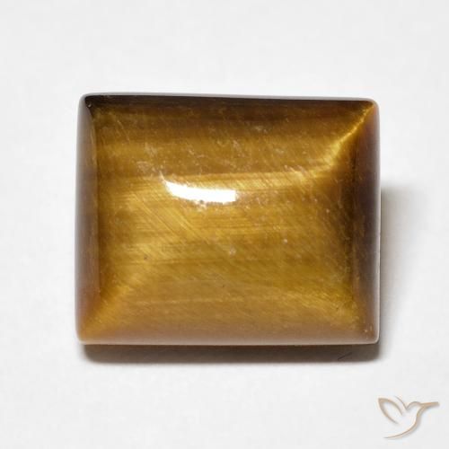 6.18ct Natural Medium Brown Tiger's Eye, Baguette, Opaque