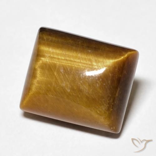 6.18 ct Brown Tiger's Eye Stone, Natural Tiger's Eye in Baguette Cabochon Shape for Sale