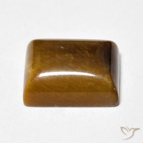 Tiger's Eye Gemstone in 12 x 10 mm (calibrated) Size for Sale, Tiger's Eye Stone in Medium Brown Color
