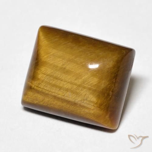 6.12 ct Brown Tiger's Eye Stone, Natural Tiger's Eye in Baguette Cabochon Shape for Sale