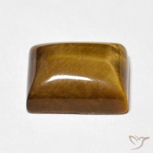 Tiger's Eye Gemstone in 12 x 10 mm (calibrated) Size for Sale, Tiger's Eye Stone in Medium Brown Color