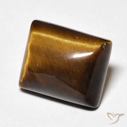 6.13 ct Brown Tiger's Eye Stone, Natural Tiger's Eye in Baguette Cabochon Shape for Sale