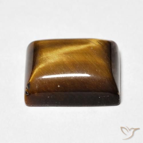 Tiger's Eye Gemstone in 12 x 10 mm (calibrated) Size for Sale, Tiger's Eye Stone in Medium Brown Color