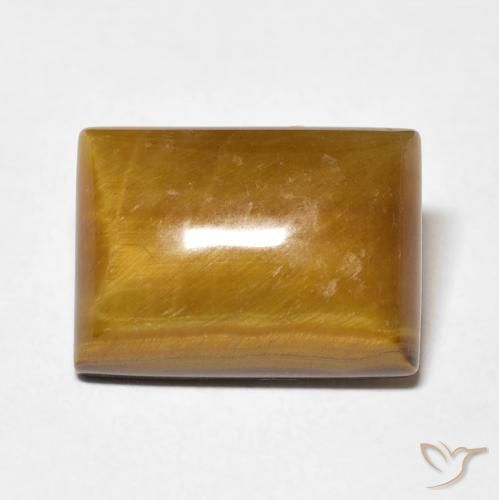 7.19ct Natural Golden Brown Tiger's Eye, Baguette, Opaque