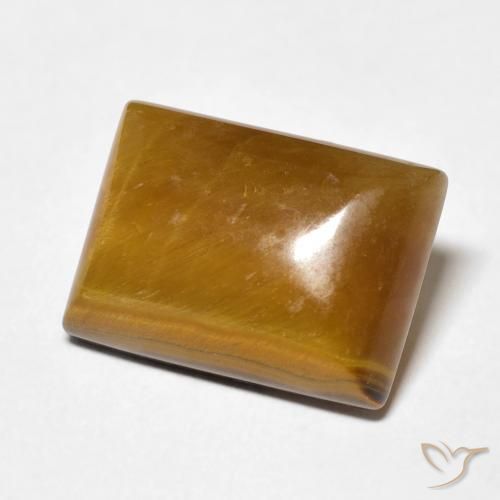 7.19 ct Brown Tiger's Eye Stone, Natural Tiger's Eye in Baguette Cabochon Shape for Sale