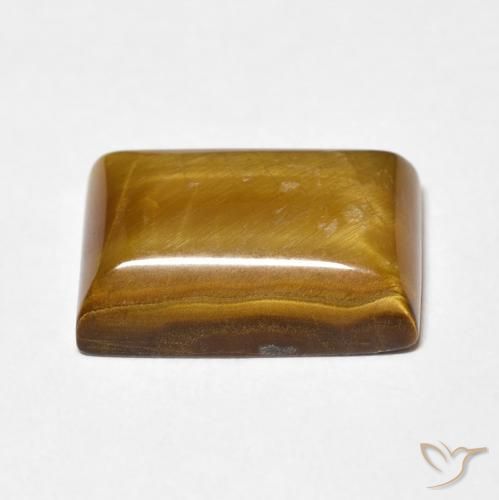 Tiger's Eye Gemstone in 14.2 x 10.4 mm Size for Sale, Tiger's Eye Stone in Golden Brown Color