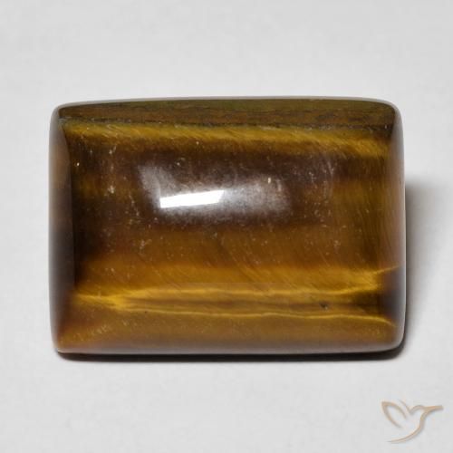 13.54ct Natural Gingerbread Brown Tiger's Eye, Baguette, Opaque