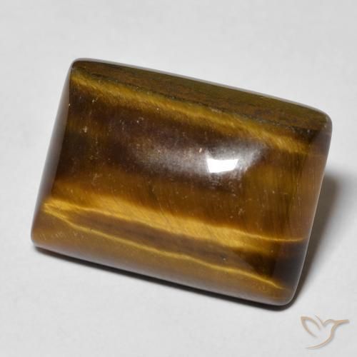 13.54 ct Brown Tiger's Eye Stone, Natural Tiger's Eye in Baguette Cabochon Shape for Sale