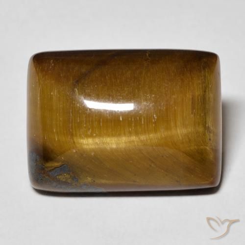 14.24ct Natural Gingerbread Brown Tiger's Eye, Baguette, Opaque