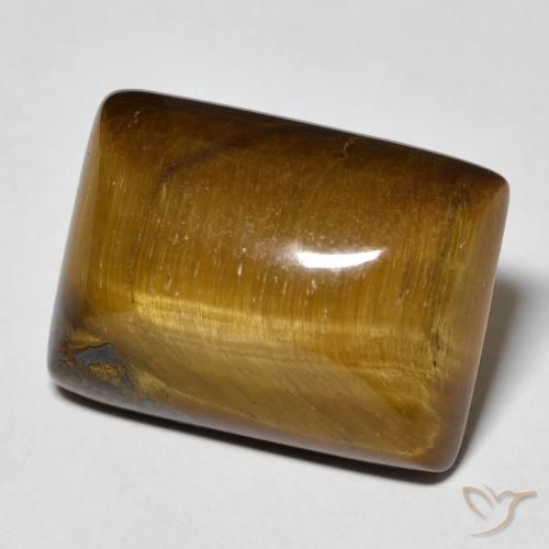14.24 ct Brown Tiger's Eye Stone, Natural Tiger's Eye in Baguette Cabochon Shape for Sale