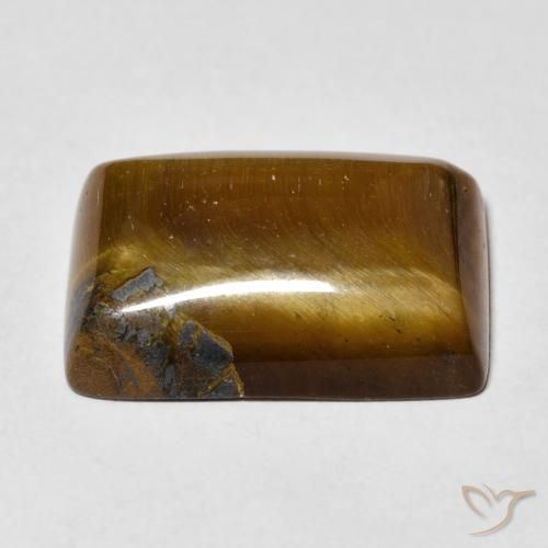 Tiger's Eye Gemstone in 18 x 13 mm (calibrated) Size for Sale, Tiger's Eye Stone in Gingerbread Brown Color