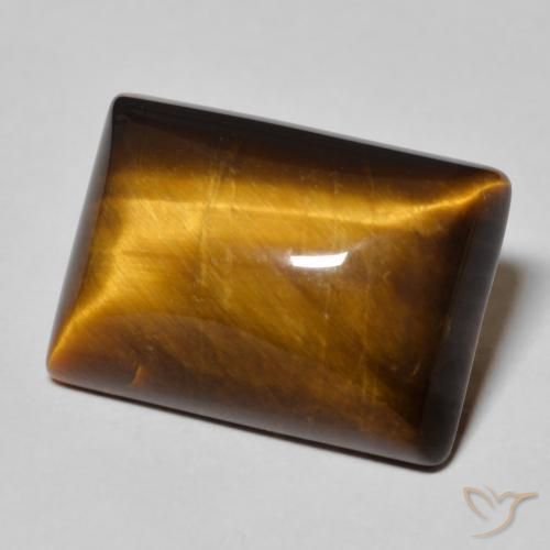 13.01 ct Brown Tiger's Eye Stone, Natural Tiger's Eye in Baguette Cabochon Shape for Sale
