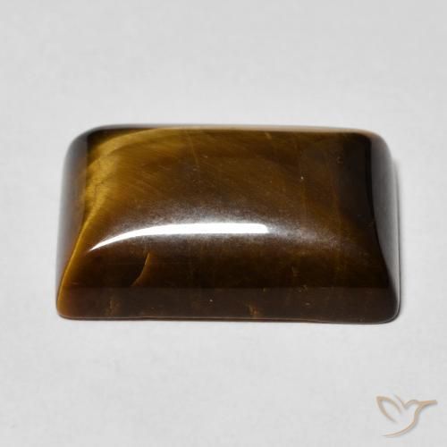 Tiger's Eye Gemstone in 18 x 13 mm (calibrated) Size for Sale, Tiger's Eye Stone in Golden Brown Color