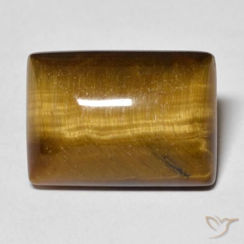 12.68ct Natural Warm Brown Tiger's Eye, Baguette, Opaque