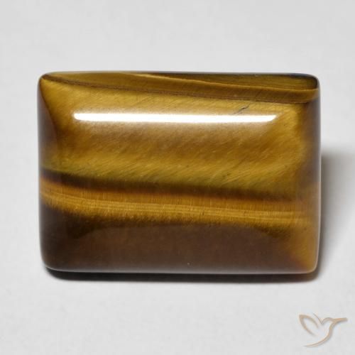 12.82ct Natural Golden Brown Tiger's Eye, Baguette, Opaque
