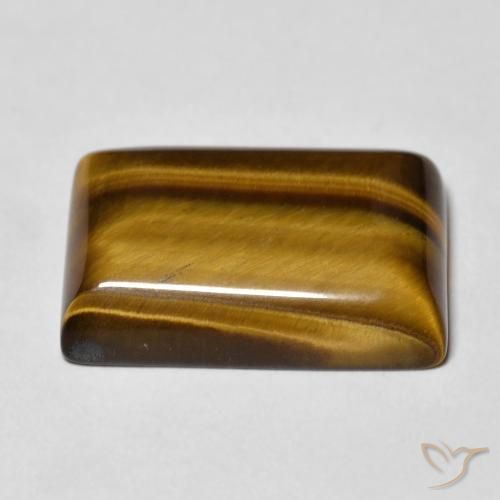 Tiger's Eye Gemstone in 18 x 13 mm (calibrated) Size for Sale, Tiger's Eye Stone in Golden Brown Color