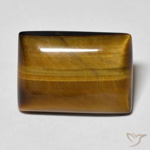 10.74ct Natural Warm Brown Tiger's Eye, Baguette, Opaque
