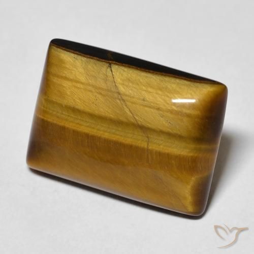 10.74 ct Brown Tiger's Eye Stone, Natural Tiger's Eye in Baguette Cabochon Shape for Sale