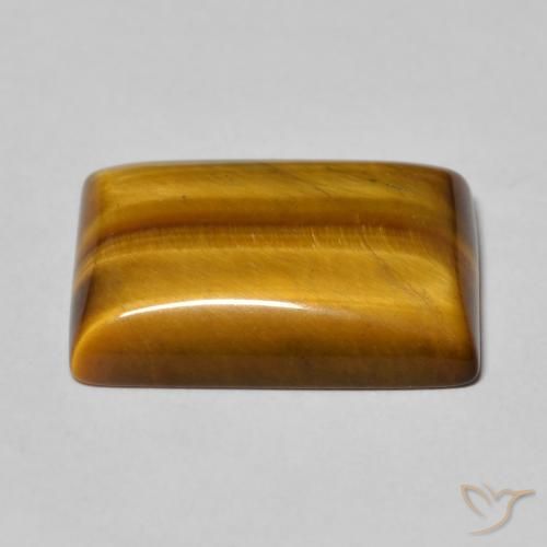 Tiger's Eye Gemstone in 18 x 13 mm (calibrated) Size for Sale, Tiger's Eye Stone in Warm Brown Color