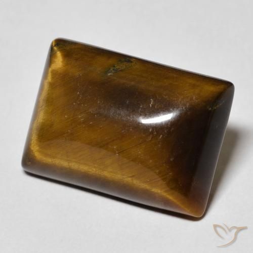 12.62 ct Brown Tiger's Eye Stone, Natural Tiger's Eye in Baguette Cabochon Shape for Sale