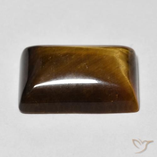 Tiger's Eye Gemstone in 18 x 13 mm (calibrated) Size for Sale, Tiger's Eye Stone in Medium Brown Color