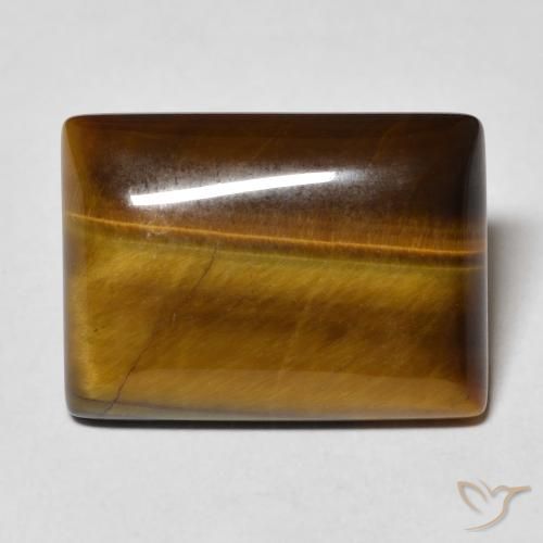 11.19ct Natural Golden Brown Tiger's Eye, Baguette, Opaque