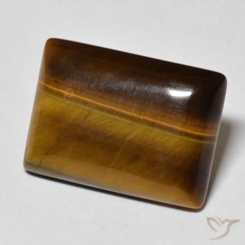 11.19 ct Brown Tiger's Eye Stone, Natural Tiger's Eye in Baguette Cabochon Shape for Sale