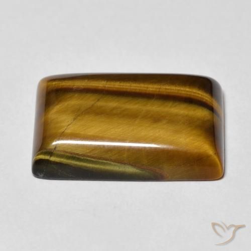 Tiger's Eye Gemstone in 18 x 13 mm (calibrated) Size for Sale, Tiger's Eye Stone in Golden Brown Color