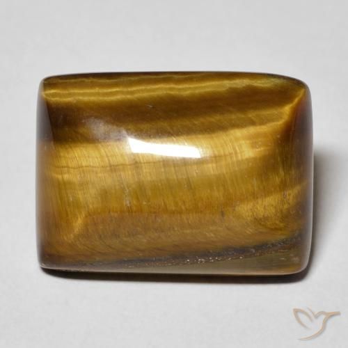 13.92ct Natural Warm Brown Tiger's Eye, Baguette, Opaque