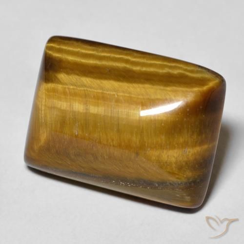 13.92 ct Brown Tiger's Eye Stone, Natural Tiger's Eye in Baguette Cabochon Shape for Sale