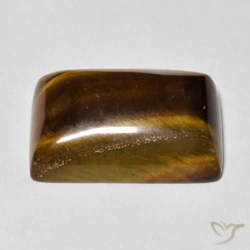 Tiger's Eye Gemstone in 18.3 x 13.6 mm Size for Sale, Tiger's Eye Stone in Warm Brown Color