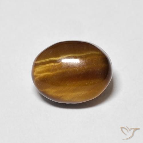 3.08ct Natural Yellowish Brown Tiger's Eye, Oval, Opaque