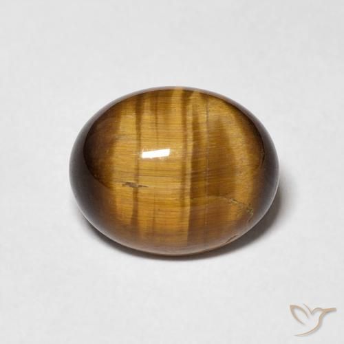 3.75ct Natural Yellowish Brown Tiger's Eye, Oval, Opaque