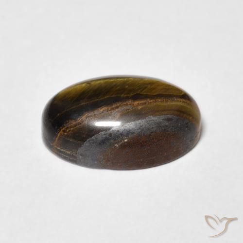 Tiger's Eye Gemstone in 12 x 8 mm (calibrated) Size for Sale, Tiger's Eye Stone in Warm Brown Color