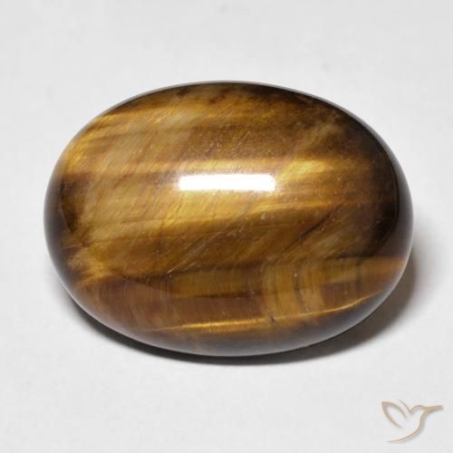 14.47ct Natural Warm Brown Tiger's Eye, Oval, Opaque