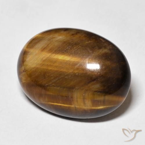 14.47 ct Brown Tiger's Eye Stone, Natural Tiger's Eye in Oval Cabochon Shape for Sale