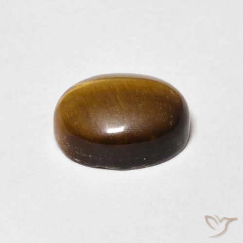 Tiger's Eye Gemstone in 10 x 8 mm (calibrated) Size for Sale, Tiger's Eye Stone in Medium Brown Color
