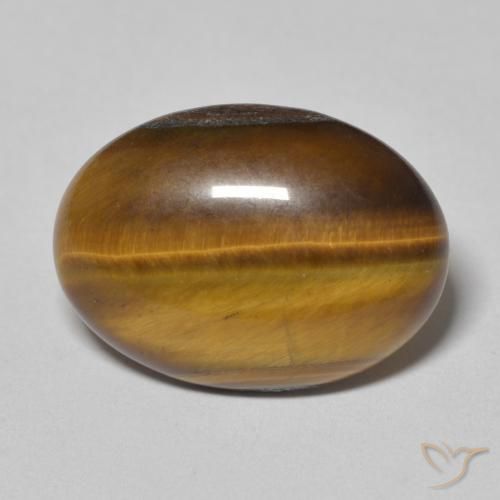 8.67ct Natural Yellowish Brown Tiger's Eye, Oval, Opaque