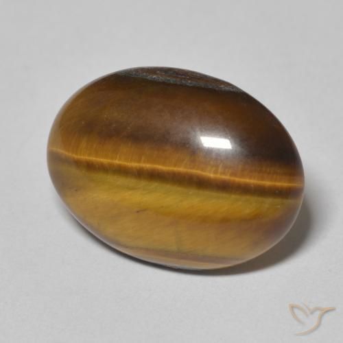 8.67 ct Brown Tiger's Eye Stone, Natural Tiger's Eye in Oval Cabochon Shape for Sale