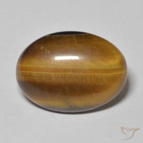 9.70 ct Brown Tiger's Eye Stone, Natural Tiger's Eye in Oval Cabochon Shape for Sale