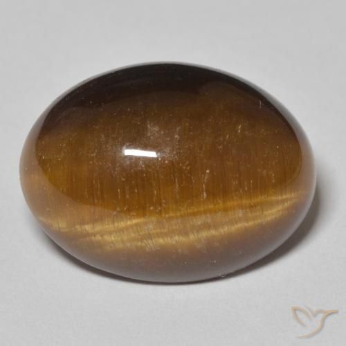 14.58ct Natural Warm Brown Tiger's Eye, Oval, Opaque