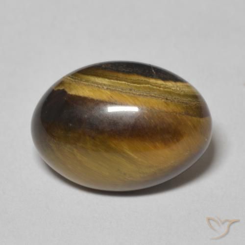 6.16ct Natural Yellowish Brown Tiger's Eye, Oval, Opaque