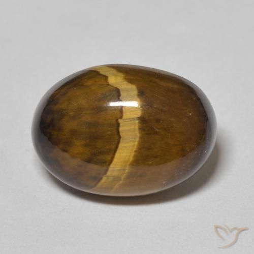5.85ct Natural Golden Brown Tiger's Eye, Oval, Opaque