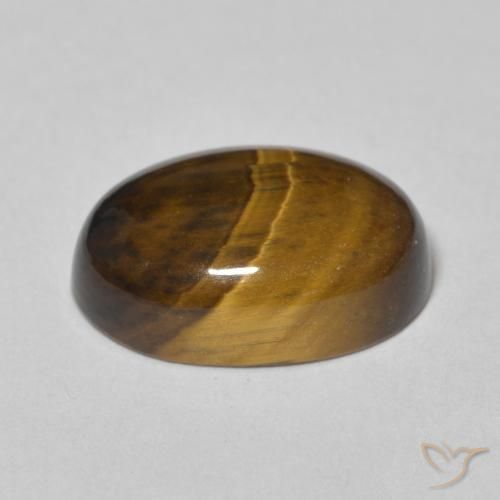 Tiger's Eye Gemstone in 14 x 10 mm (calibrated) Size for Sale, Tiger's Eye Stone in Golden Brown Color