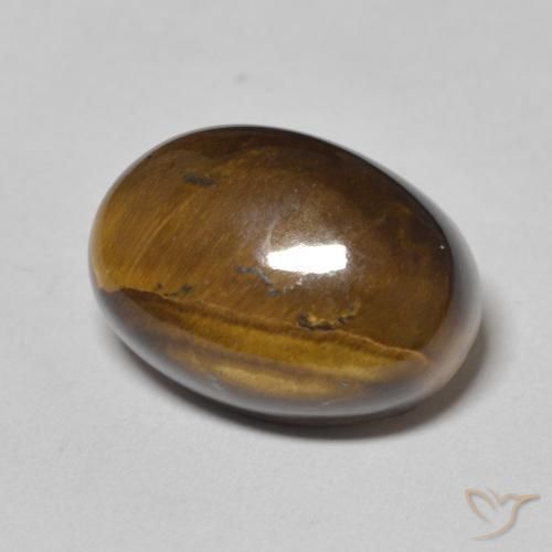 7.31 ct Brown Tiger's Eye Stone, Natural Tiger's Eye in Oval Cabochon Shape for Sale