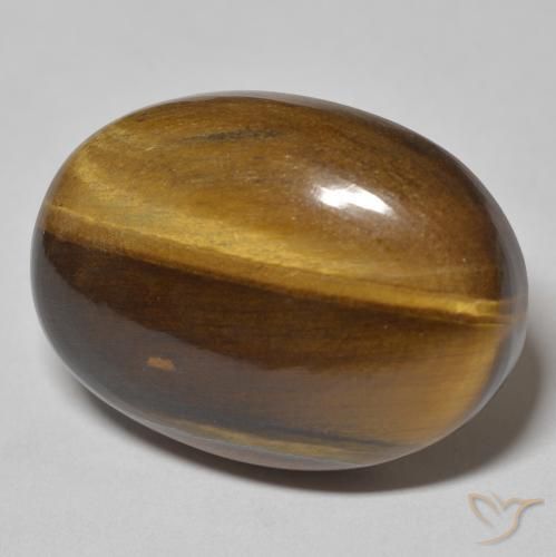 34.23 ct Brown Tiger's Eye Stone, Natural Tiger's Eye in Oval Cabochon Shape for Sale