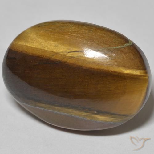 30.36 ct Brown Tiger's Eye Stone, Natural Tiger's Eye in Oval Cabochon Shape for Sale