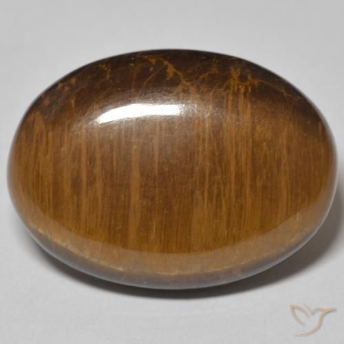 28.66ct Natural Medium Brown Tiger's Eye, Oval, Opaque