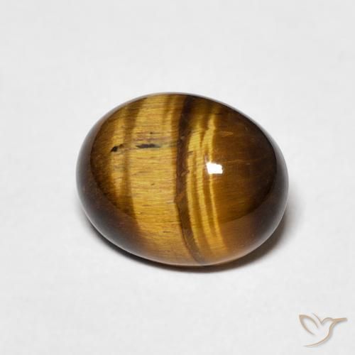 1.72 ct Brown Tiger's Eye Stone, Natural Tiger's Eye in Oval Cabochon Shape for Sale
