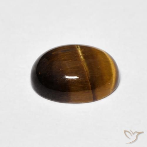 Tiger's Eye Gemstone in 9 x 7 mm (calibrated) Size for Sale, Tiger's Eye Stone in Golden Brown Color